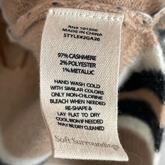 Soft Surroundings XL Cashmere Shayna Metallic Striped Sweater Knit Top - Picture 6 of 12